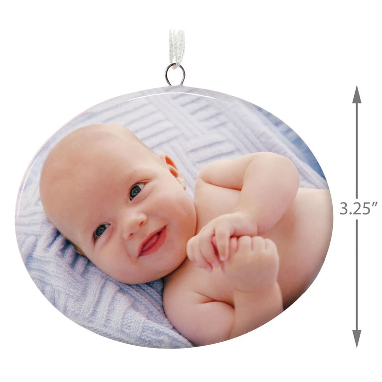 Hallmark 1-Sided Oval Ceramic Photo Ornament 5 Hallmark 1-Sided Oval Ceramic Photo Ornament - Image 3