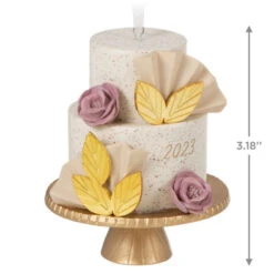 Hallmark A Sweet Beginning 2023 Porcelain Ornament 10 Hallmark A Sweet Beginning 2023 Porcelain Ornament -Hallmark 2023 Wedding Cake Keepsake Ornament 1999QHX3067 03