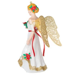 Hallmark Christmas Angels Good Cheer Ornament -Hallmark Angel in Red Flowers Dress Keepsake Ornament 2499QXR8267 06