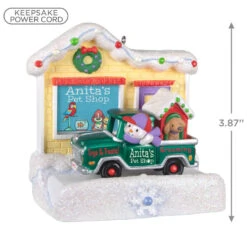 Hallmark Happy Holiday Parade Collection Anita's Pet Shop Musical Ornament With Light 10 Hallmark Happy Holiday Parade Collection Anita's Pet Shop Musical Ornament With Light -Hallmark Anitas Pet Shop Store and Truck Keepsake Ornament 3499QGO2519 03