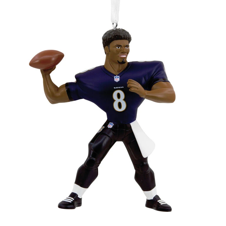 NFL Baltimore Ravens Lamar Jackson Hallmark Ornament 3 NFL Baltimore Ravens Lamar Jackson Hallmark Ornament