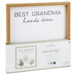 Hallmark Best Grandma Hands Down Wood Sign Handprint Kit 8 Hallmark Best Grandma Hands Down Wood Sign Handprint Kit -Hallmark Best Grandma Wood Sign Handprint Kit With Paints 1BBY4848 03