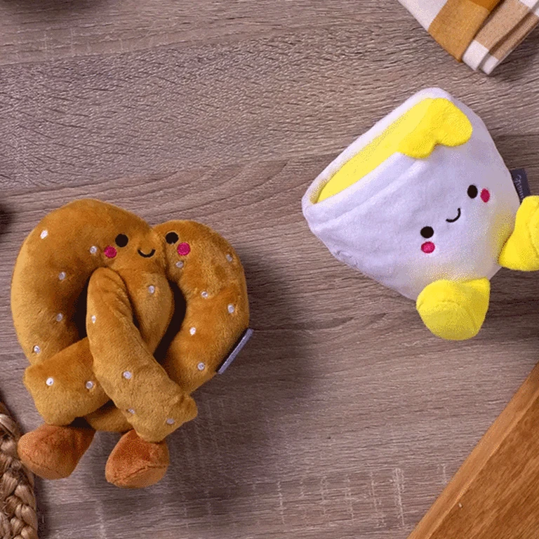 Hallmark Better Together Pretzel And Cheese Dip Magnetic Plush, 5" 4 Hallmark Better Together Pretzel And Cheese Dip Magnetic Plush, 5" - Image 2