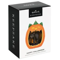 Hallmark Happy Halloween! Ornament 11 Hallmark Happy Halloween! Ornament -Hallmark Black Cat Pumpkin Diorama Keepsake Ornament 1799QFO5311 04