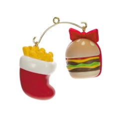 Hallmark Mini A Perfect Pairing Ornaments, Set Of 2 -Hallmark Burger and Fries Keepsake Ornaments 1499QXM9207 06