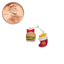Hallmark Mini A Perfect Pairing Ornaments, Set Of 2 -Hallmark Burger and Fries Keepsake Ornaments 1499QXM9207 07