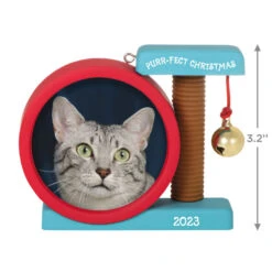 Hallmark Purr-fect Christmas 2023 Photo Frame Ornament -Hallmark Cat Scratcher Toy Picture Frame Keepsake Ornament 1599QGO2597 03
