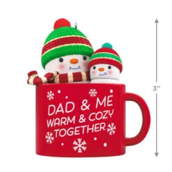 Hallmark Dad & Me Hot Cocoa Mug 2023 Ornament -Hallmark Dad Me Snowmen in Mug Keepsake Ornament 1599QGO2579 03