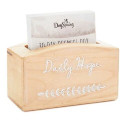 Hallmark Daily Hope 30-Day Promise Box With Inspirational Cards -Hallmark Daily Hope Wood Promise Box and 30 Inspirational Cards 1BMK1602 03