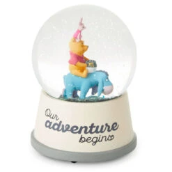 Hallmark 34 Hallmark Disney Baby Winnie The Pooh Our Adventure Begins Musical Snow Globe