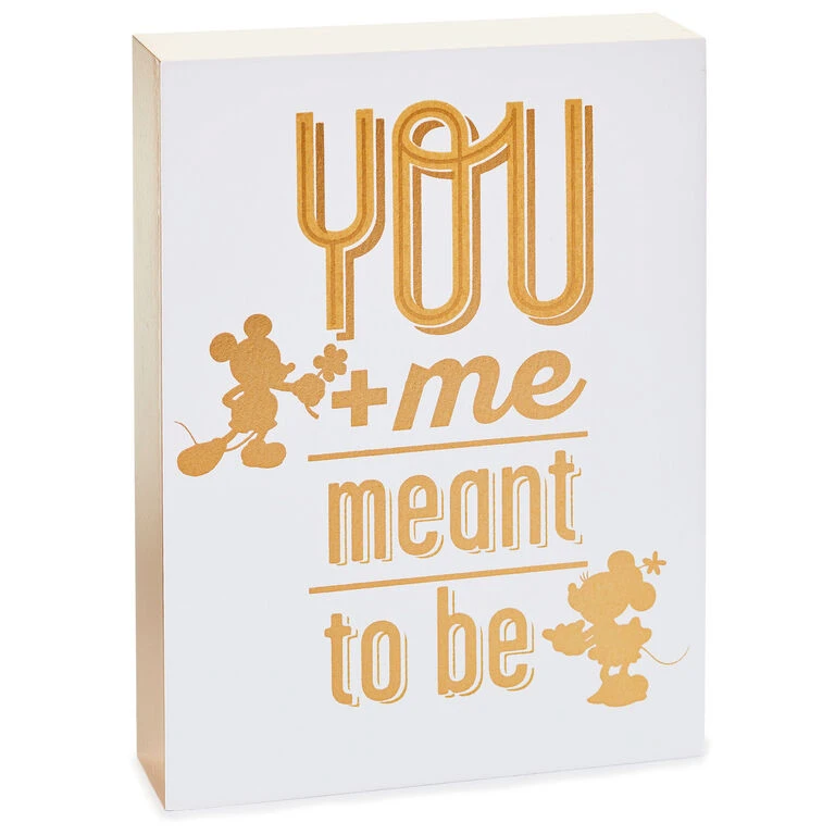 Hallmark Disney Mickey And Minnie Meant To Be Quote Sign 3 Hallmark Disney Mickey And Minnie Meant To Be Quote Sign