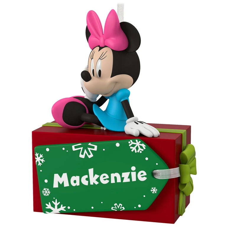 Hallmark Disney Minnie Mouse Christmas Present Personalized Ornament 3 Hallmark Disney Minnie Mouse Christmas Present Personalized Ornament