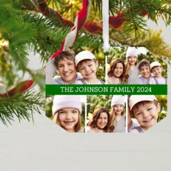 Hallmark Five-Photo Personalized Text And Photo Metal Ornament -Hallmark FivePhoto Personalized Christmas Ornament 1OFM1001B6 02