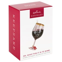 Hallmark Oh, What Fun It Is To Wine Ornament 11 Hallmark Oh, What Fun It Is To Wine Ornament -Hallmark Glass of Red Wine Keepsake Ornament 1599QGO2919 04