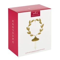 Hallmark Golden Wreath Metal Ornament And Stocking Hanger -Hallmark Gold Wreath Keepsake Ornament and Stocking Hanger 1QSB6287 04