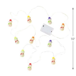 Hallmark Gumdrop Snowman 10-Light Christmas String Lights, 10' -Hallmark Gumdrop Snowman Keepsake Christmas Light String 1QSB6279 03