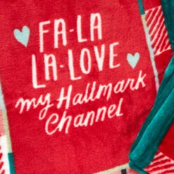 Hallmark Channel Fa-La-La-Love Plaid Blanket, 50x60 -Hallmark Hallmark Channel FaLaLaLove Plaid Blanket 1XKT3520 06