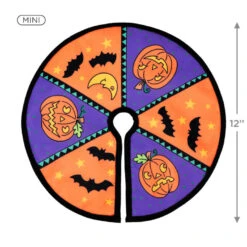 Hallmark Mini Halloween Tree Topper And Tree Skirt, Set Of 2 11 Hallmark Mini Halloween Tree Topper And Tree Skirt, Set Of 2 -Hallmark Halloween Keepsake Mini Tree Skirt and Topper 2599QFO5339 04