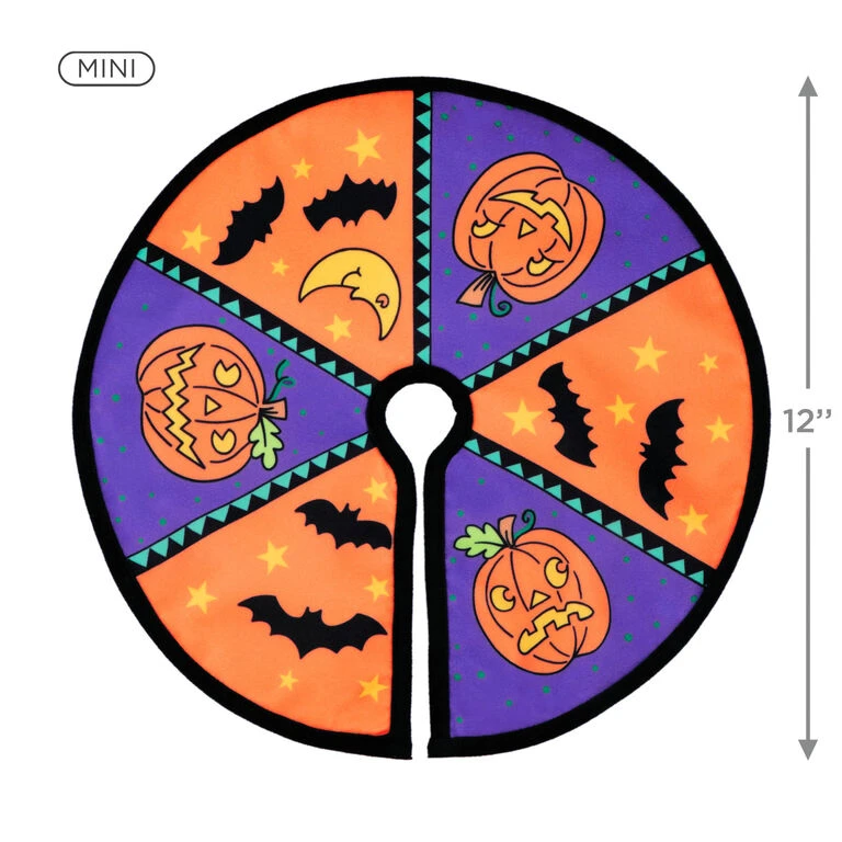 Hallmark Mini Halloween Tree Topper And Tree Skirt, Set Of 2 5 Hallmark Mini Halloween Tree Topper And Tree Skirt, Set Of 2 - Image 3