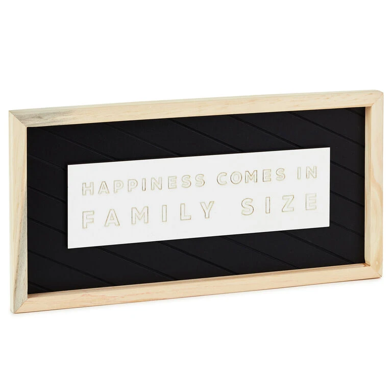 Hallmark Family Size Happiness Framed Quote Sign, 14x7 3 Hallmark Family Size Happiness Framed Quote Sign, 14x7