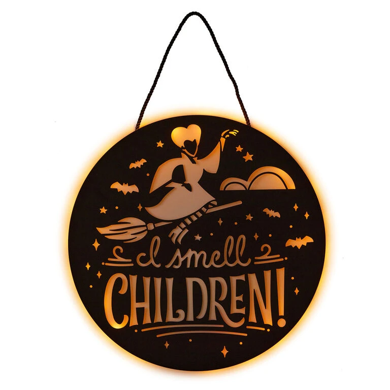 Hallmark Disney Hocus Pocus I Smell Children Porch Decor With Light 5 Hallmark Disney Hocus Pocus I Smell Children Porch Decor With Light - Image 3