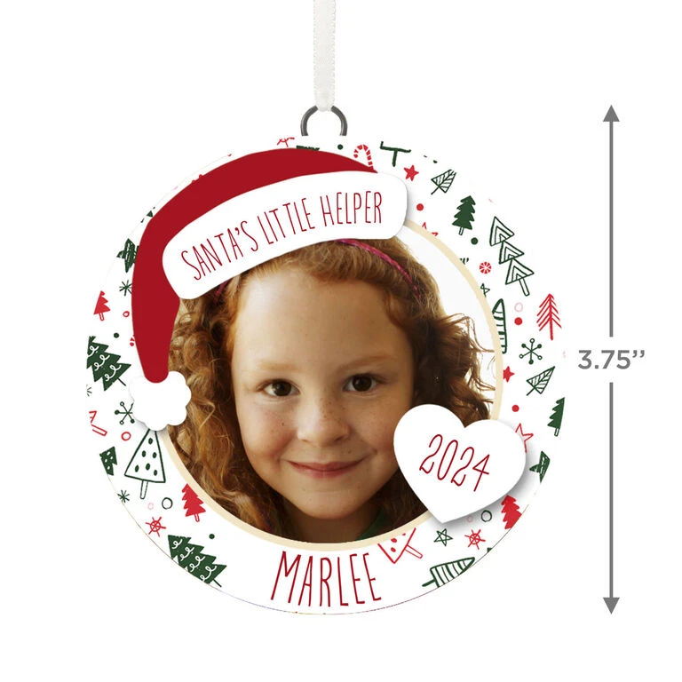 Hallmark Holiday Personalized Text And Photo Ceramic Ornament 5 Hallmark Holiday Personalized Text And Photo Ceramic Ornament - Image 3