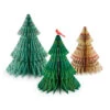 Hallmark Honeycomb Trees 3D Pop-Up Christmas Decorations, Set Of 3 -Hallmark Honeycomb Trees 3D PopUp Christmas Decorations Set 1999XPJ8046 01