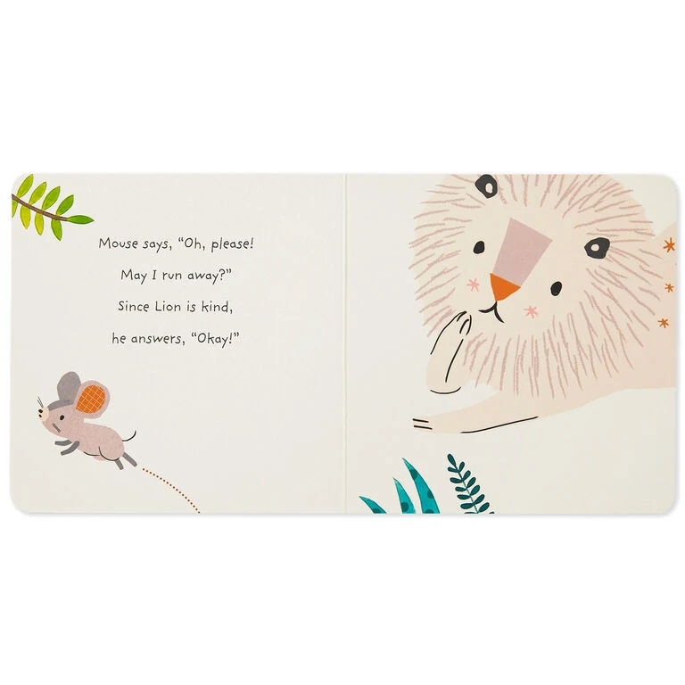 Hallmark The Lion And The Mouse Board Book And Lion Lovey Blanket Set 7 Hallmark The Lion And The Mouse Board Book And Lion Lovey Blanket Set - Image 5