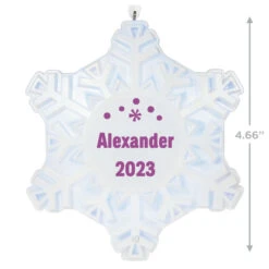 Hallmark Magic Sparkling Snowflake Block Text Personalized Ornament With Light -Hallmark Magic Sparkling Snowflake Block Text Personalized Keepsake Ornament With Light 2999QHE2010B2 03
