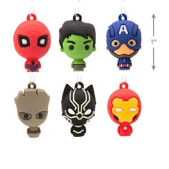 Mini Marvel Super Heroes Shatterproof Hallmark Ornaments, Set Of 6 9 Mini Marvel Super Heroes Shatterproof Hallmark Ornaments, Set Of 6 -Hallmark Marvel Super Heroes Miniature Christmas Ornaments Set of 6 2HCM9228 03