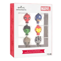 Mini Marvel Super Heroes Shatterproof Hallmark Ornaments, Set Of 6 10 Mini Marvel Super Heroes Shatterproof Hallmark Ornaments, Set Of 6 -Hallmark Marvel Super Heroes Miniature Christmas Ornaments Set of 6 2HCM9228 04