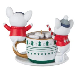 Hallmark Merry Mice With Hot Cocoa Ornament -Hallmark Mice in Hot Cocoa Mug Keepsake Ornament 1999QXT4119 06