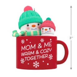 Hallmark Mom & Me Hot Cocoa Mug 2023 Ornament 10 Hallmark Mom & Me Hot Cocoa Mug 2023 Ornament -Hallmark Mom Me Snowmen in Mug Keepsake Ornament 1599QGO2577 03