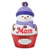 Hallmark Mom Cupcake 2023 Ornament -Hallmark Mom Snowman Cupcake 2023 Keepsake Ornament 1399QGO2529 01