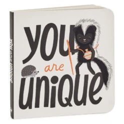 Hallmark MopTops Skunk Stuffed Animal With You Are Unique Board Book 11 Hallmark MopTops Skunk Stuffed Animal With You Are Unique Board Book -Hallmark MopTops Plush Skunk Stuffed Animal and Board Book 1KID2082 04