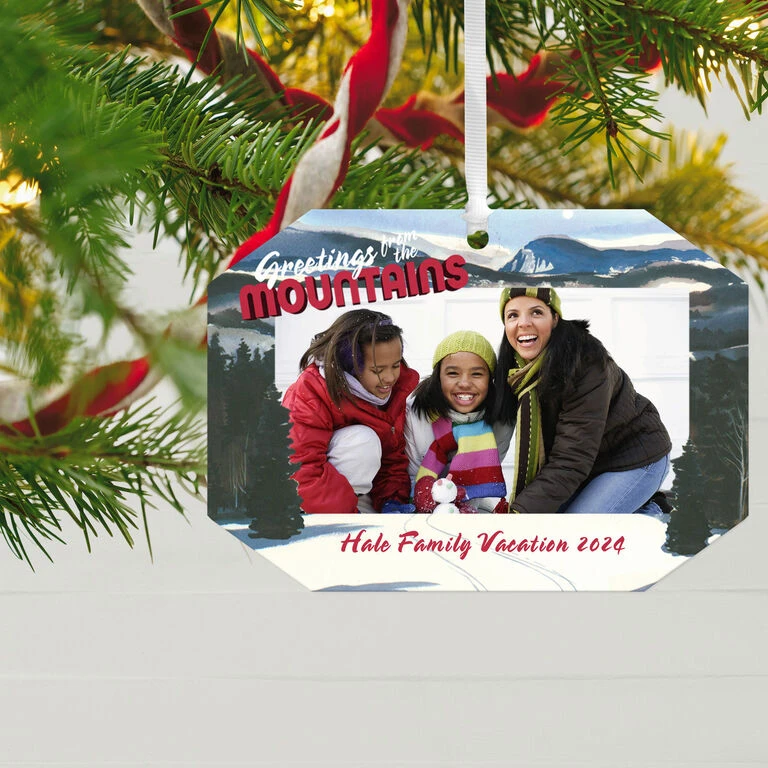 Hallmark Mountain Vacation Personalized Text And Photo Metal Ornament 4 Hallmark Mountain Vacation Personalized Text And Photo Metal Ornament - Image 2
