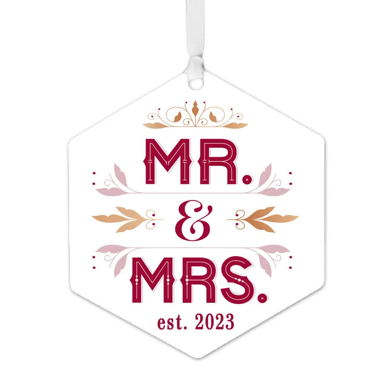 Hallmark Mr. & Mrs. Personalized Text Metal Ornament 3 Hallmark Mr. & Mrs. Personalized Text Metal Ornament