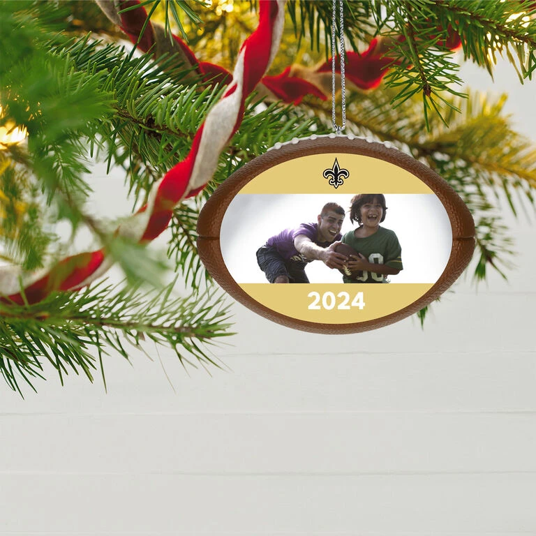Hallmark NFL Football New Orleans Saints Text And Photo Personalized Ornament 4 Hallmark NFL Football New Orleans Saints Text And Photo Personalized Ornament - Image 2