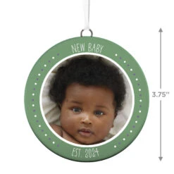Hallmark New Baby Personalized Text And Photo Ceramic Ornament 7 Hallmark New Baby Personalized Text And Photo Ceramic Ornament -Hallmark New Baby Personalized Round Ceramic Ornament 1999QHE1711B31 03