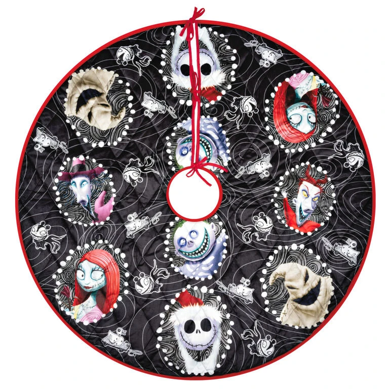 Hallmark Disney Tim Burton's The Nightmare Before Christmas Halloween Town Christmas Tree Skirt, 48" 3 Hallmark Disney Tim Burton's The Nightmare Before Christmas Halloween Town Christmas Tree Skirt, 48"