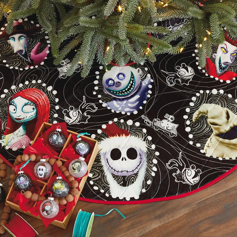 Hallmark Disney Tim Burton's The Nightmare Before Christmas Halloween Town Christmas Tree Skirt, 48" 4 Hallmark Disney Tim Burton's The Nightmare Before Christmas Halloween Town Christmas Tree Skirt, 48" - Image 2