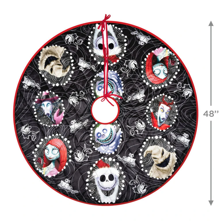Hallmark Disney Tim Burton's The Nightmare Before Christmas Halloween Town Christmas Tree Skirt, 48" 5 Hallmark Disney Tim Burton's The Nightmare Before Christmas Halloween Town Christmas Tree Skirt, 48" - Image 3