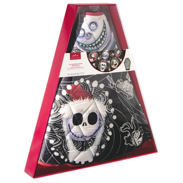 Hallmark Disney Tim Burton's The Nightmare Before Christmas Halloween Town Christmas Tree Skirt, 48" 6 Hallmark Disney Tim Burton's The Nightmare Before Christmas Halloween Town Christmas Tree Skirt, 48" - Image 4
