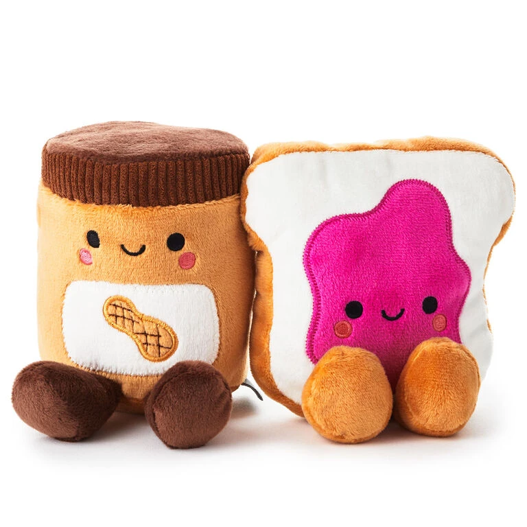 Hallmark Better Together Peanut Butter And Jelly Magnetic Plush, 5" 3 Hallmark Better Together Peanut Butter And Jelly Magnetic Plush, 5"