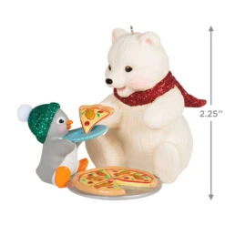 Hallmark Snowball And Tuxedo Sharing A Slice Ornament -Hallmark Polar Bear and Penguin Keepsake Ornament 1799QXR8049 03