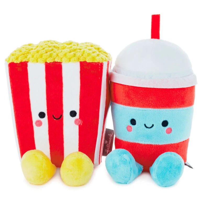 Hallmark Better Together Popcorn And Slushie Magnetic Plush, 5" 3 Hallmark Better Together Popcorn And Slushie Magnetic Plush, 5"