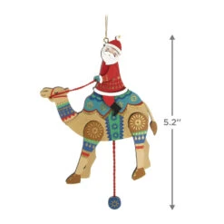 Hallmark Pull-String Camel With Santa Wood Ornament -Hallmark PullString Camel With Santa Keepsake Ornament 2499QGO2977 03