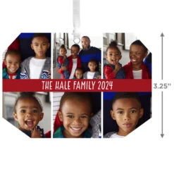 Hallmark Six-Photo Personalized Text And Photo Metal Ornament 7 Hallmark Six-Photo Personalized Text And Photo Metal Ornament -Hallmark SixPhoto Personalized Christmas Ornament 1OFM1001B7 03