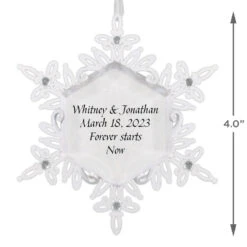 Hallmark Sparkling Snowflake Text Personalized Metal Ornament 7 Hallmark Sparkling Snowflake Text Personalized Metal Ornament -Hallmark Snowflake Text Personalized Keepsake Ornament 2499QHE2012B1 03