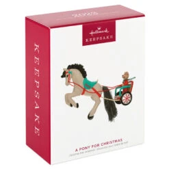Hallmark A Pony For Christmas 2023 Ornament 11 Hallmark A Pony For Christmas 2023 Ornament -Hallmark Teddy Bear in Horse Chariot Keepsake Ornament 1799QXR8039 04